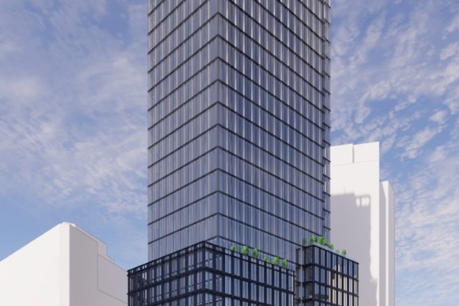 Rendering of 2 Hudson Square by SHoP Architects