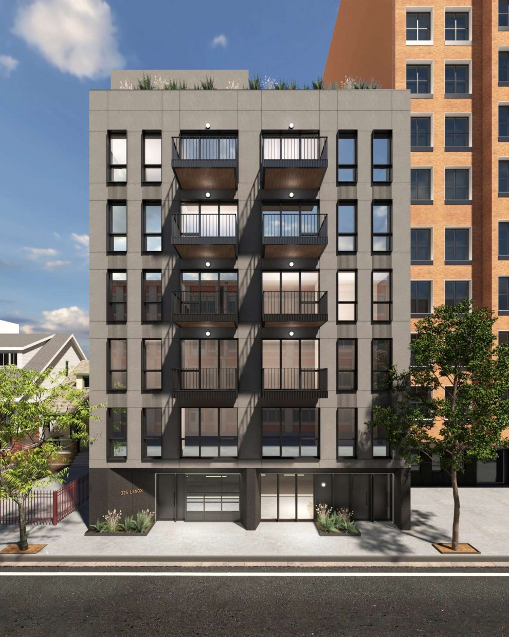 Rendering of 323 Lenox Road - Studio C; AIG Development