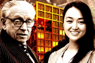 From left: Silverstein Properties' Larry Silverstein and New York City Councilmember Julie Won along with a rendering of Innovation QNS (Getty Images, Julie Won for City Council, Innovation QNS Official Site)