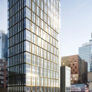 Rendering of the high-rise volume at 312 West 43rd Street