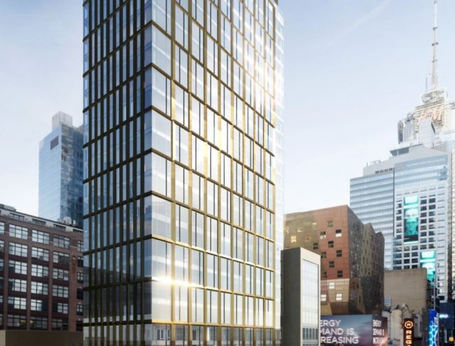 Rendering of the high-rise volume at 312 West 43rd Street