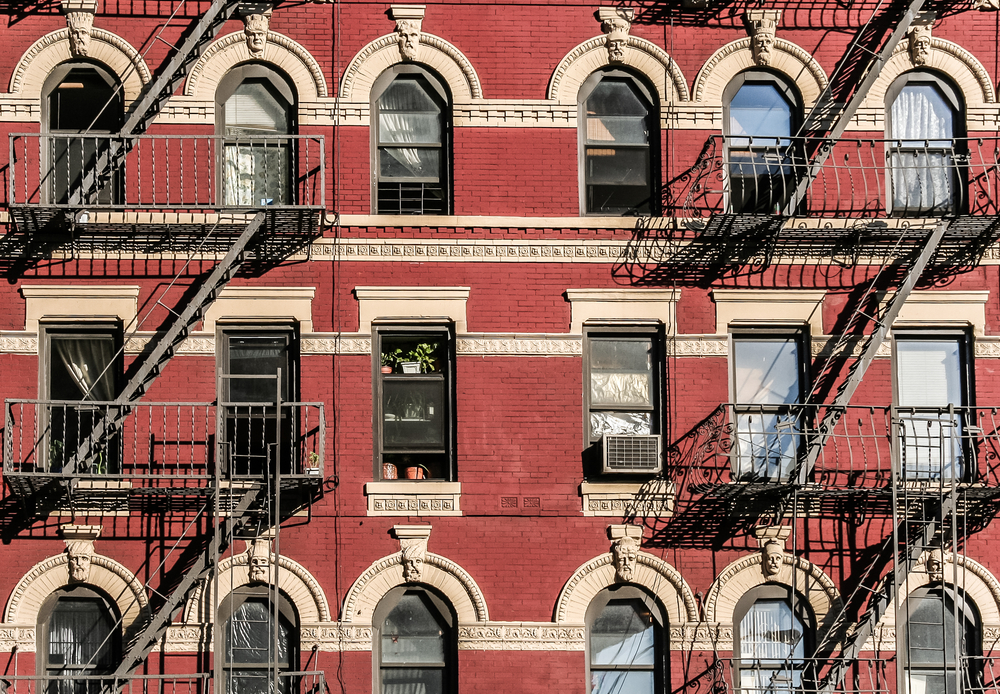 Emergency,Fire,Stairs,In,New,York,City.