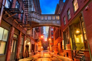 Alley,In,The,Tribeca,Neighborhood,In,New,York,City.