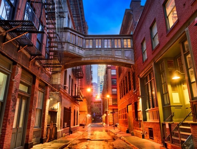Alley,In,The,Tribeca,Neighborhood,In,New,York,City.