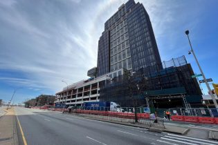 View of construction progress at 98-08 Queens Boulevard