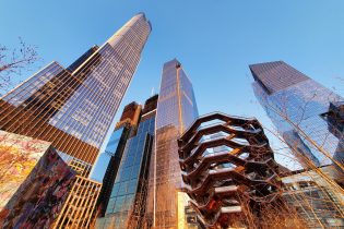 Stunning,Sunset,Photograph,Of,The,Iconic,Hudson,Yards,Skyscrapers,Including