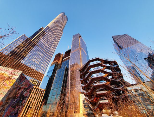 Stunning,Sunset,Photograph,Of,The,Iconic,Hudson,Yards,Skyscrapers,Including