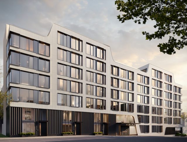 Evening rendering of 171 North 1st Street in Williamsburg, Brooklyn - Rendering by Pax Brooklyn