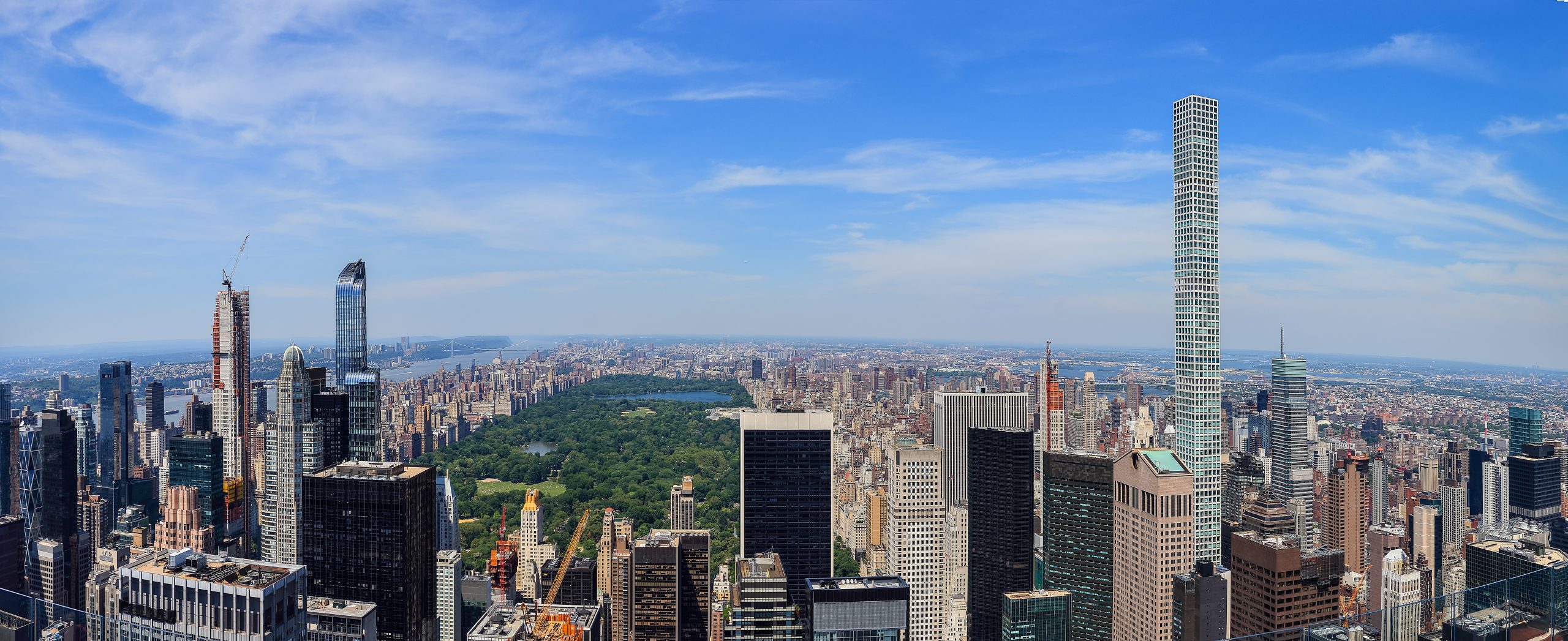 Aerial,View,Of,North,Manhattan,With,Central,Park,,New,York