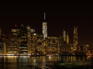 New,York,City,Manhattan,Night,Panorama,With,Brooklyn,Bridge
