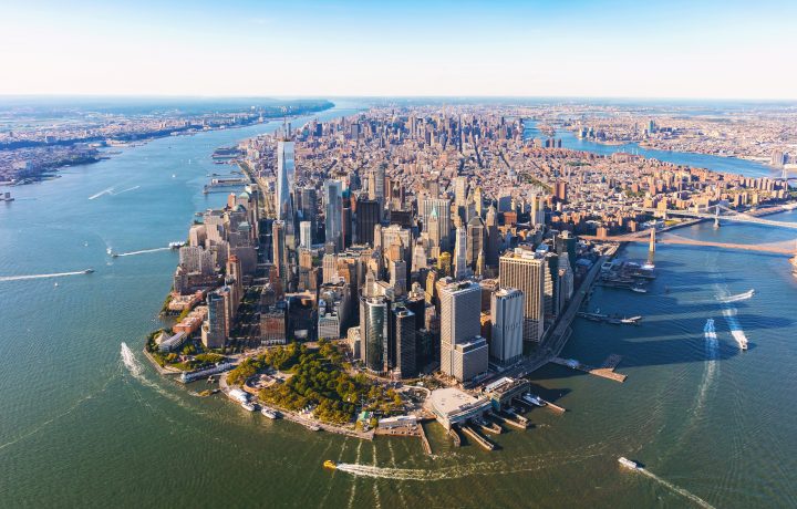 Aerial,View,Of,Lower,Manhattan,New,York,City