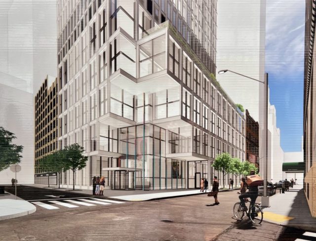 Preliminary rendering of 111 Washington Street, formerly 8 Carlisle Street