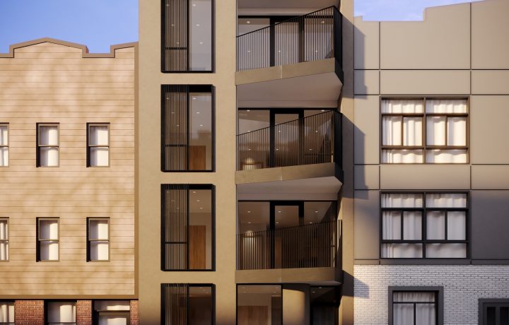 Rendering of 112 Cooper Street in Bushwick, Brooklyn. Courtesy of Hive Developers